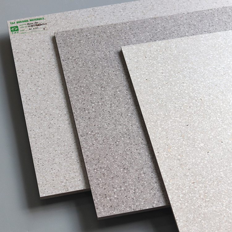 60x60cmの白い灰色の小さい鍋の反スキッドの無作法な床張りの磁器のTerrazzoのタイル