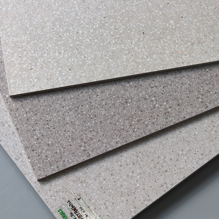 60x60cmの白い灰色の小さい鍋の反スキッドの無作法な床張りの磁器のTerrazzoのタイル