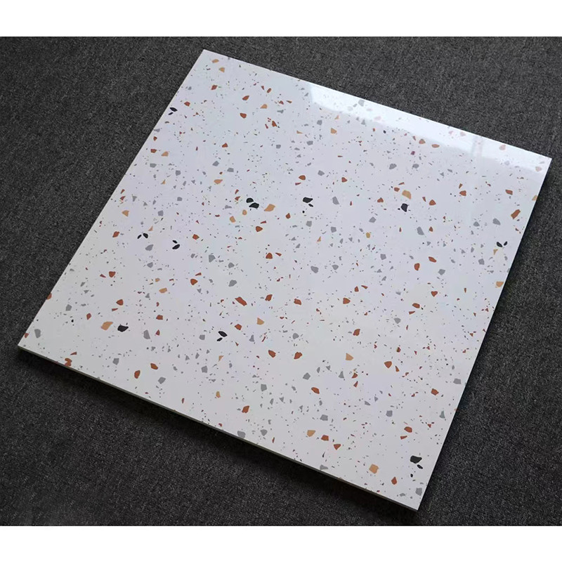 60 × 60 センチメートル高光沢ポリッシュ施釉テラゾータイルリビングルームキッチンバスルーム壁床