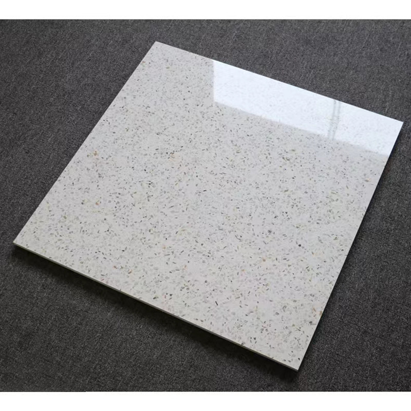 60 × 60 センチメートル高光沢ポリッシュ施釉テラゾータイルリビングルームキッチンバスルーム壁床