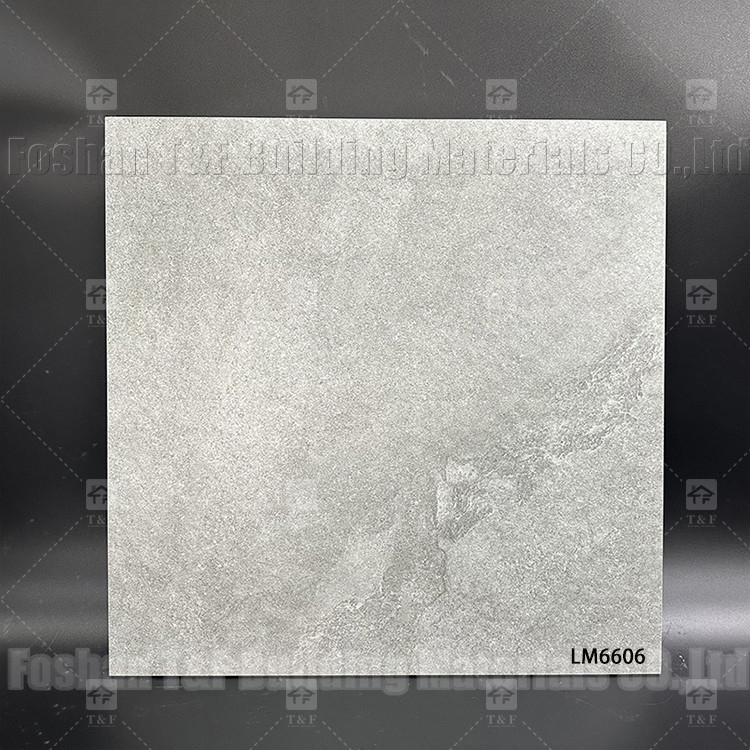 床と壁のための60x60mmグレー大理石セラミックタイル 寝室 田舎ポルセランタイル