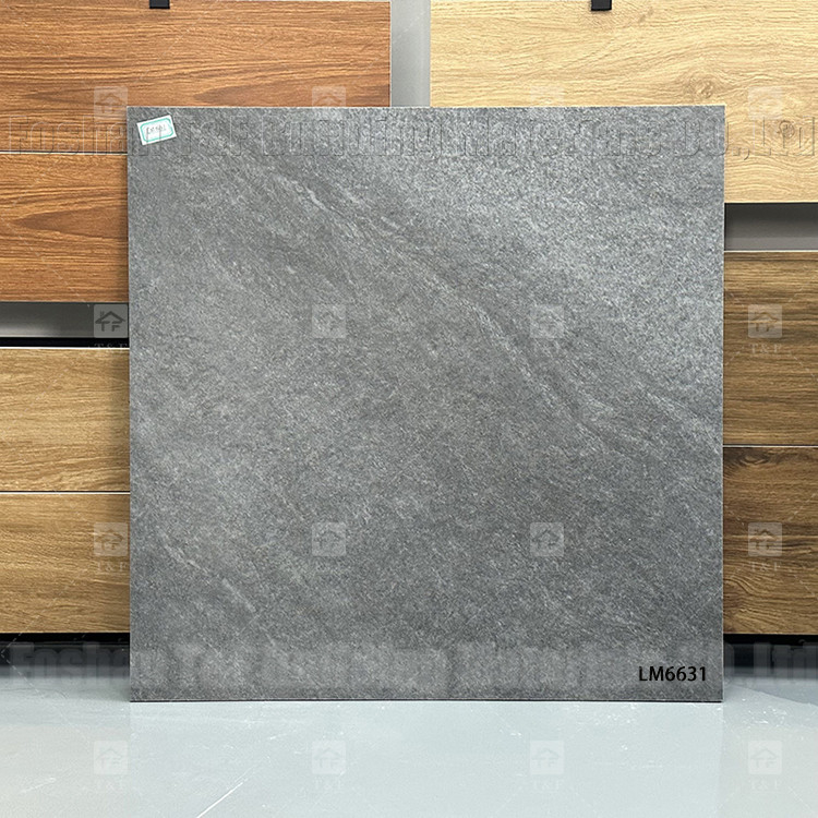 床と壁のための60x60mmグレー大理石セラミックタイル 寝室 田舎ポルセランタイル