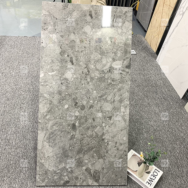豪華 600x1200mm 全身 輝く 磨いた ガラスのタイル 床 マルマー ポルセランタイル