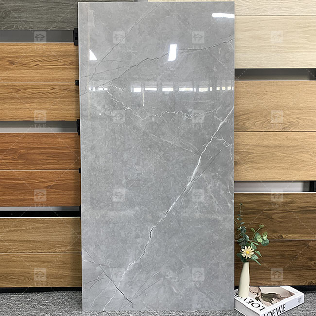 豪華 600x1200mm 全身 輝く 磨いた ガラスのタイル 床 マルマー ポルセランタイル