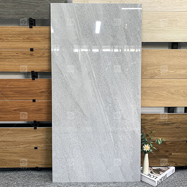 豪華 600x1200mm 全身 輝く 磨いた ガラスのタイル 床 マルマー ポルセランタイル