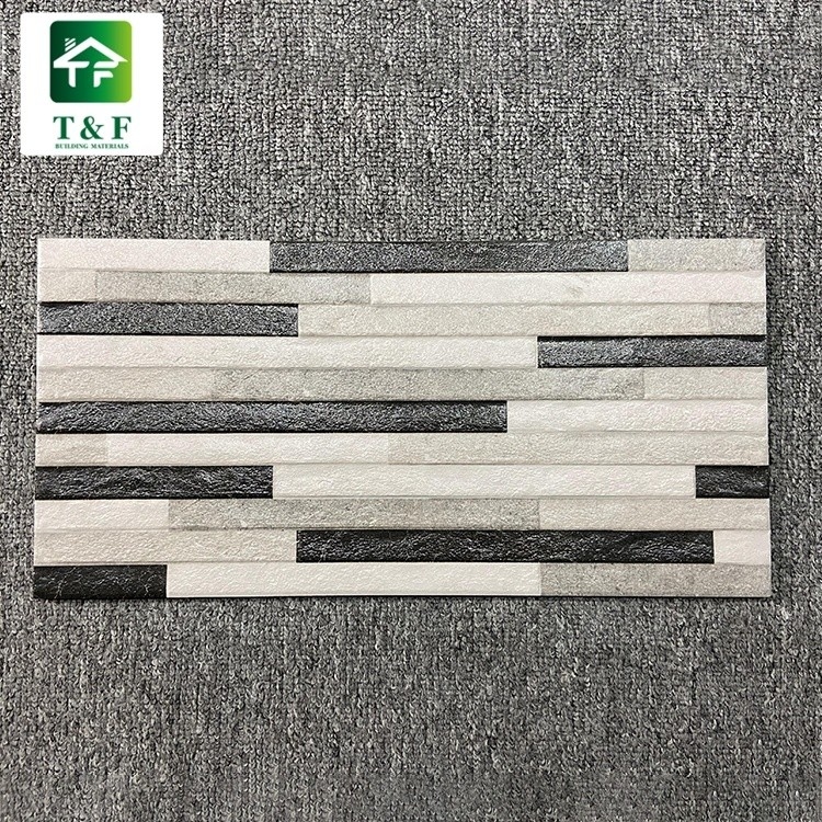 外面はセラミック タイルを20 x 40黒い組合せの白い色艶をかけた